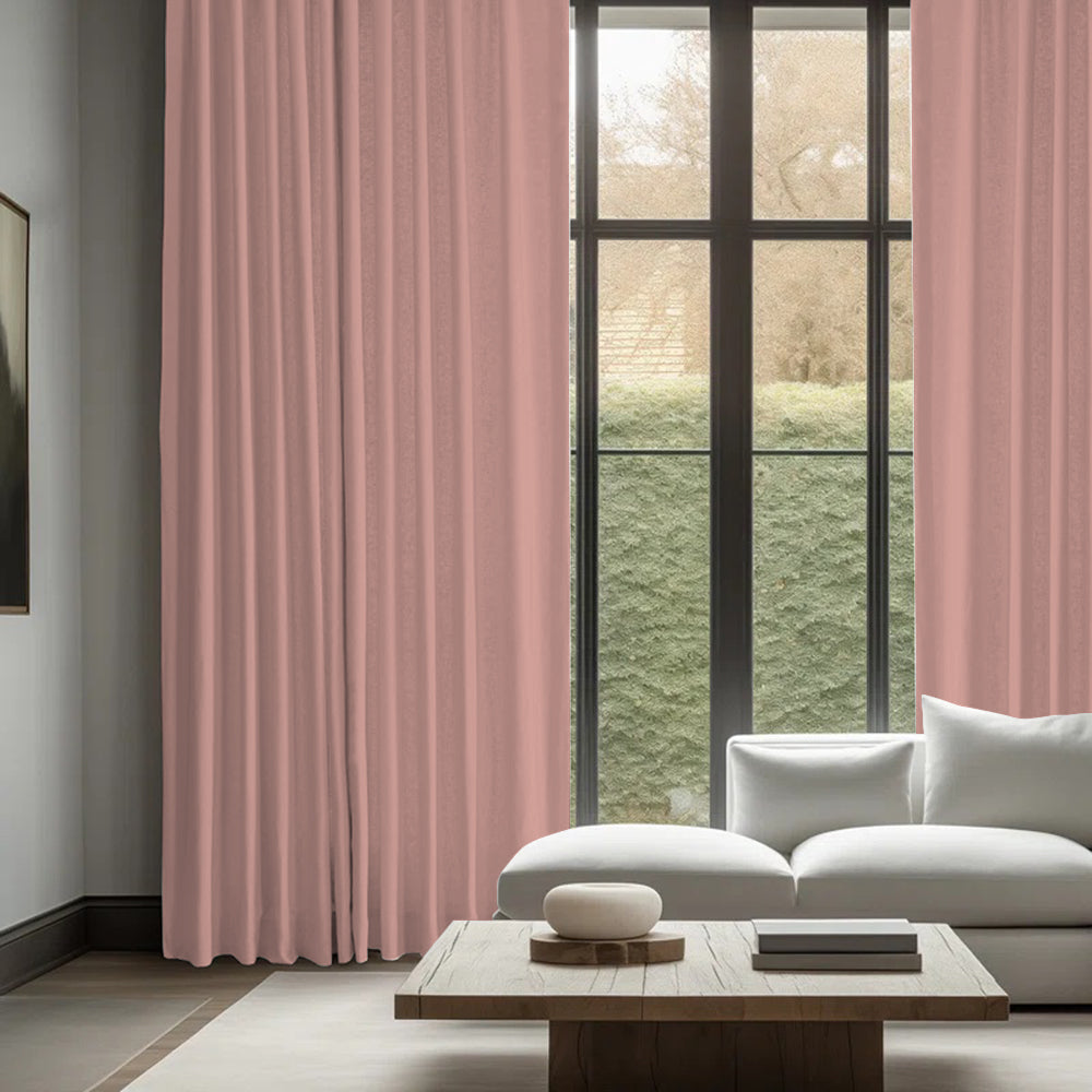 Skyler Linen Ripple Fold Curtain with Track Kit