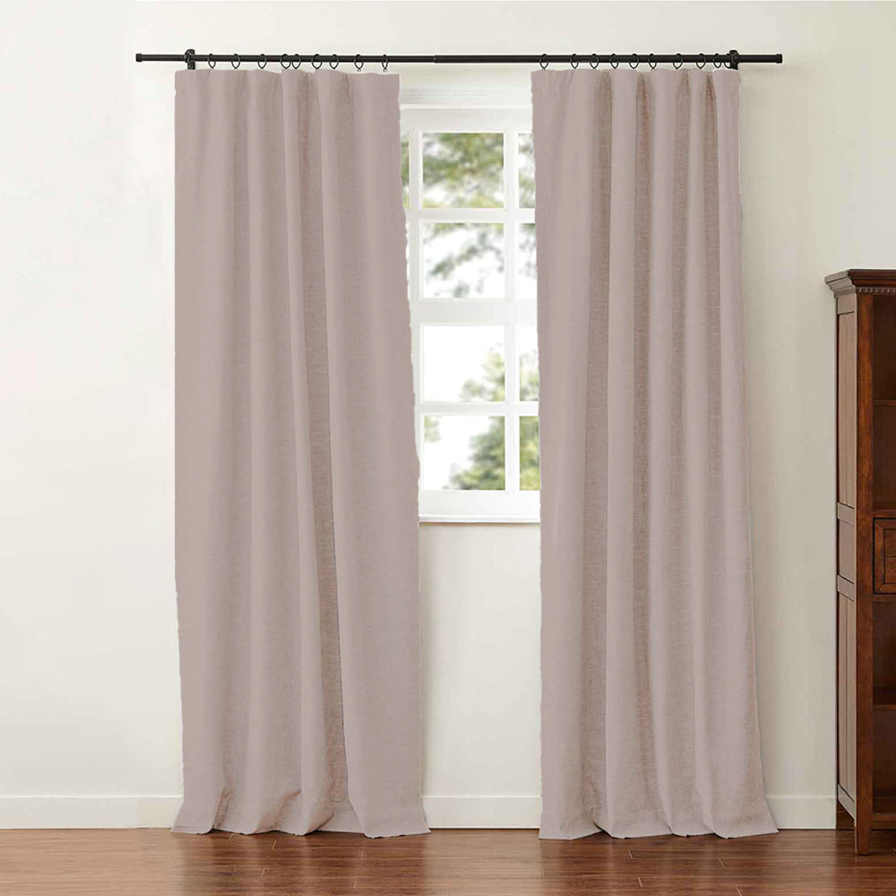 Aira Premium Linen Cotton Curtain Pleated