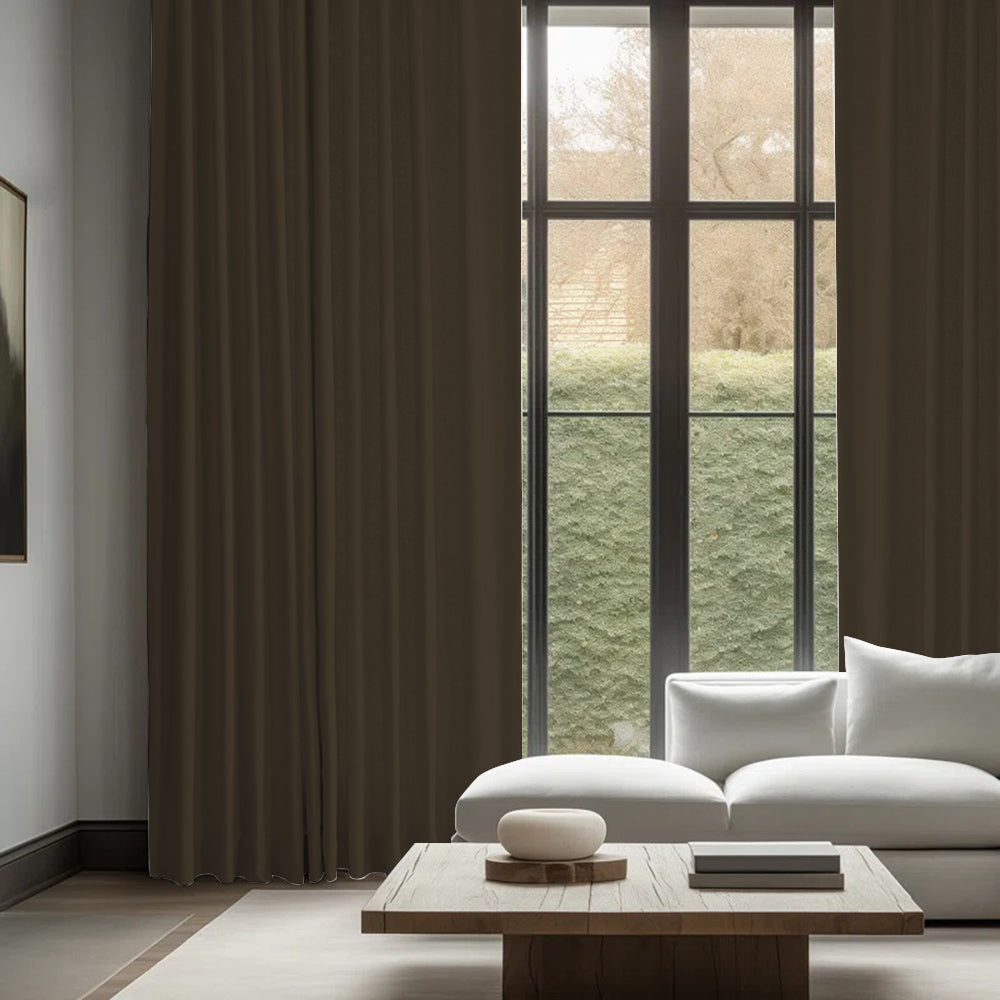 Skyler Linen Ripple Fold Curtain with Track Kit