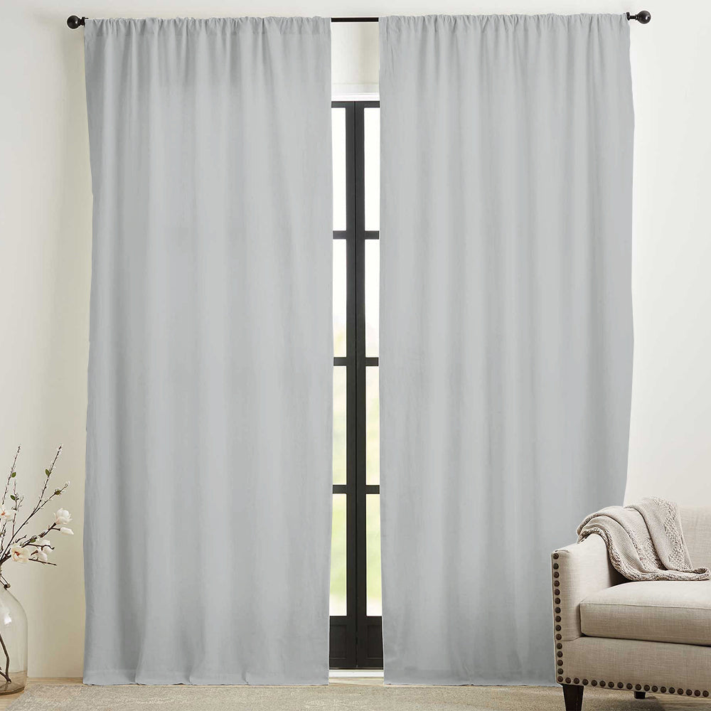 Skyler Linen Blackout Curtain Soft Top