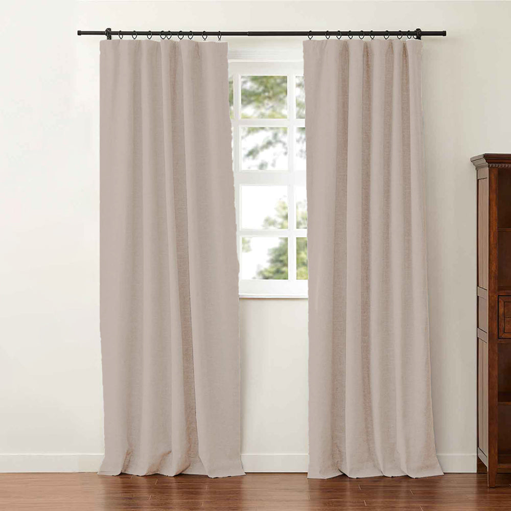 Aira Premium Linen Cotton Curtain Pleated