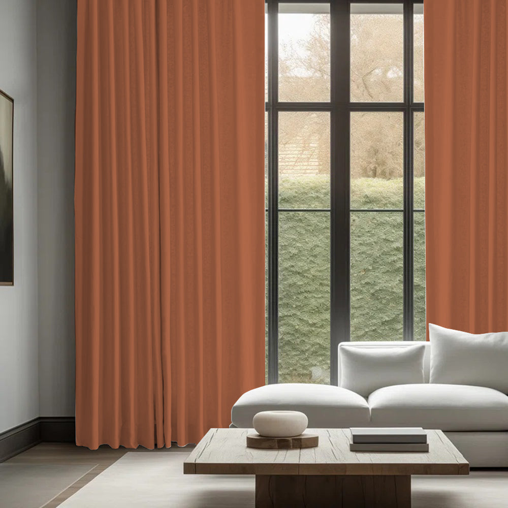 Skyler Linen Ripple Fold Curtain with Track Kit