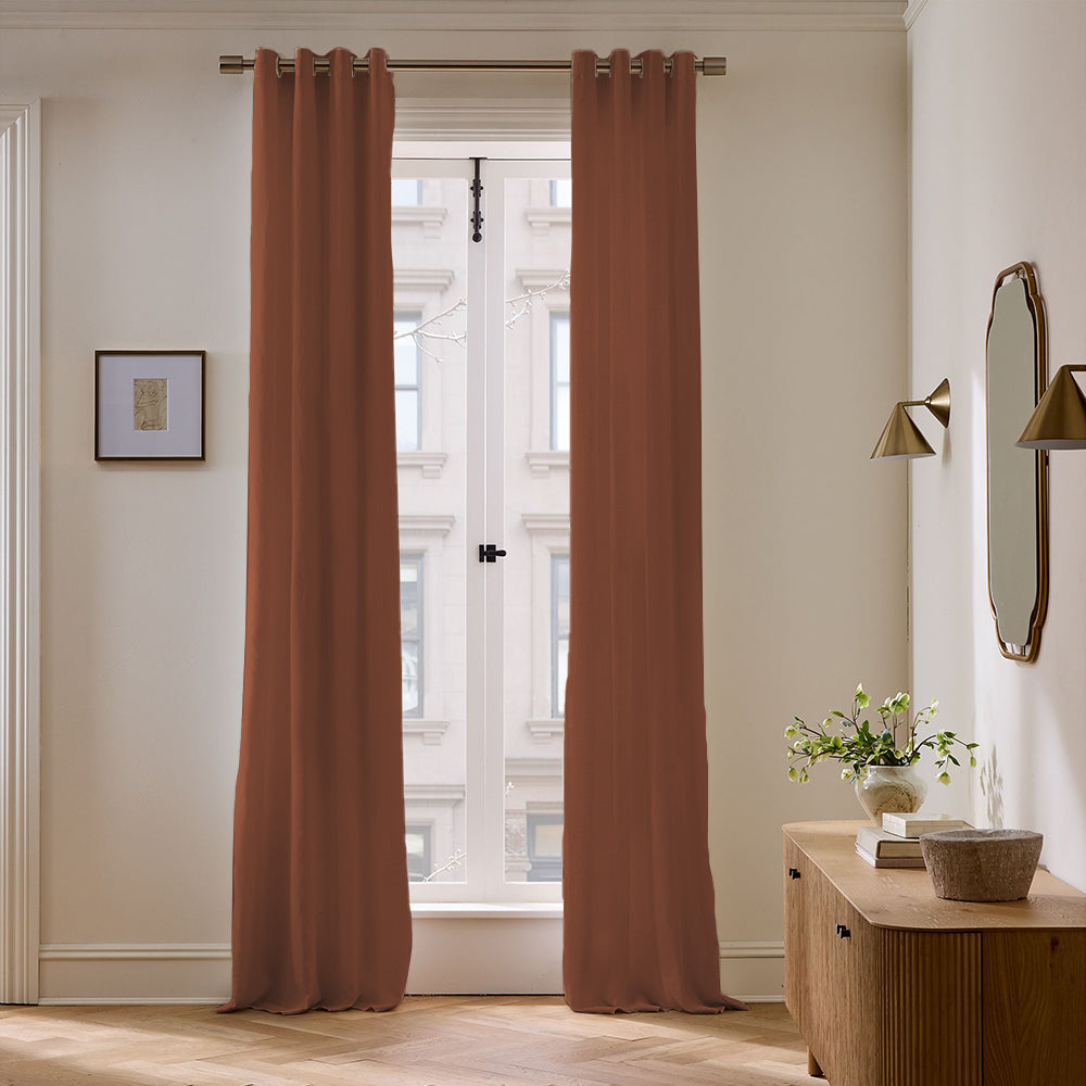 Skyler Linen Blackout Curtain Grommet