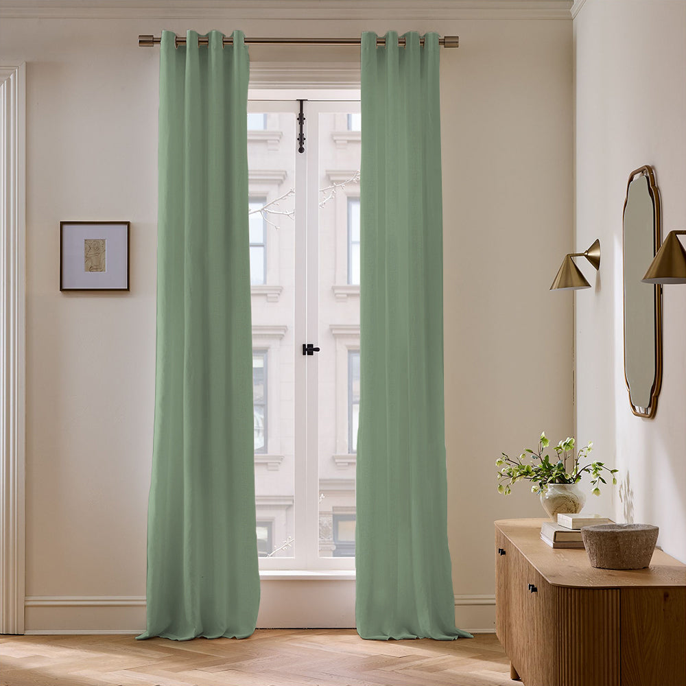 Skyler Linen Blackout Curtain Grommet