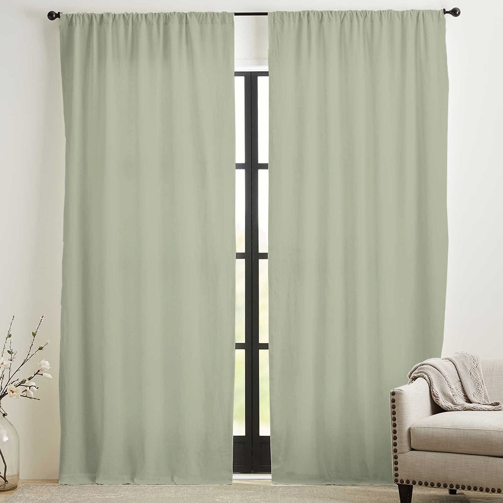 Skyler Linen Blackout Curtain Soft Top