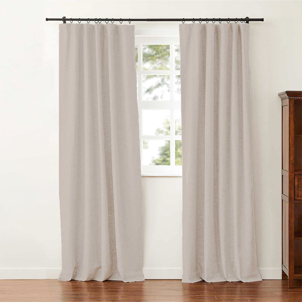 Aira Premium Linen Cotton Curtain Pleated