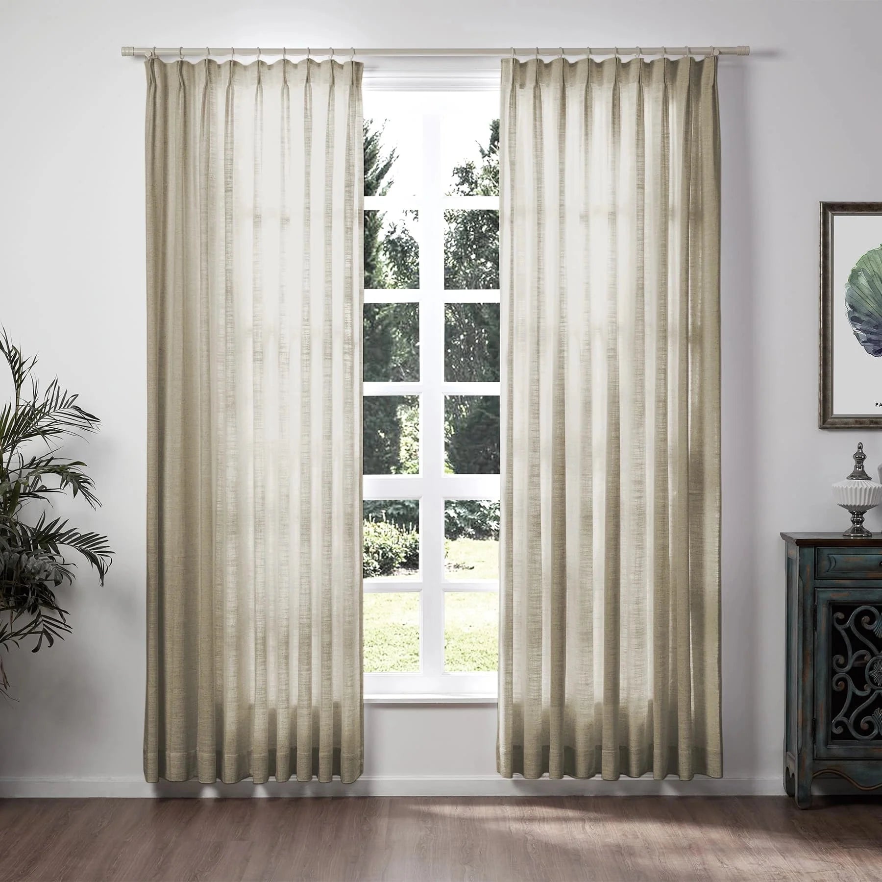 Linen Curtain Pleated Zoe