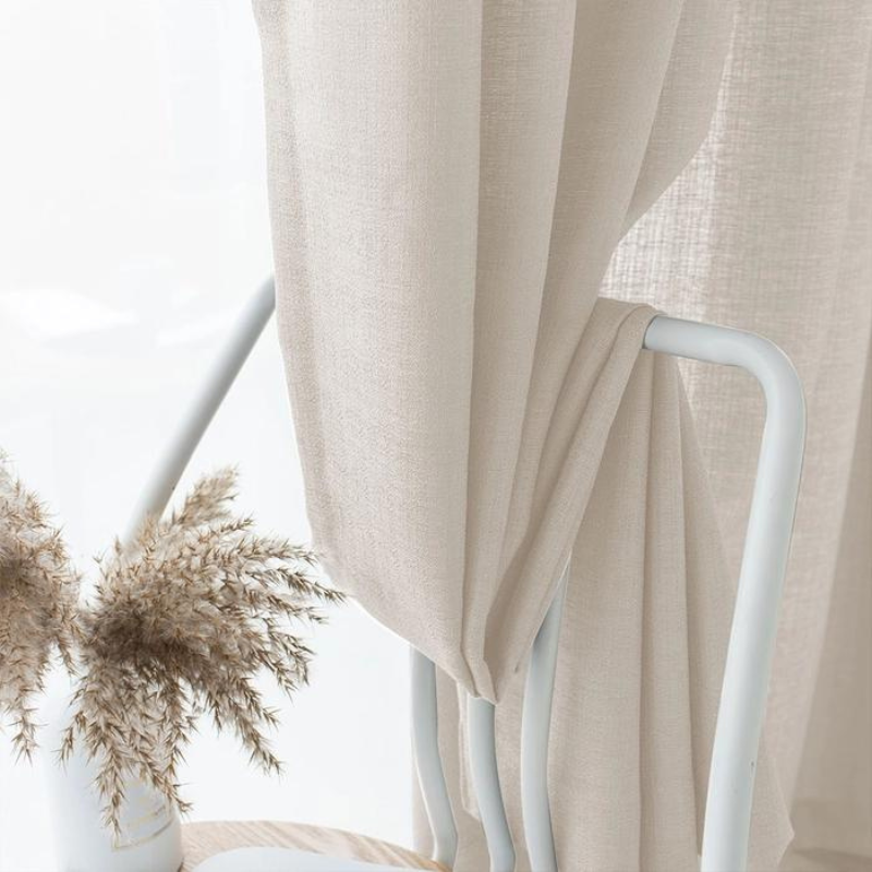 Semi Sheer Curtains Grommet Lila