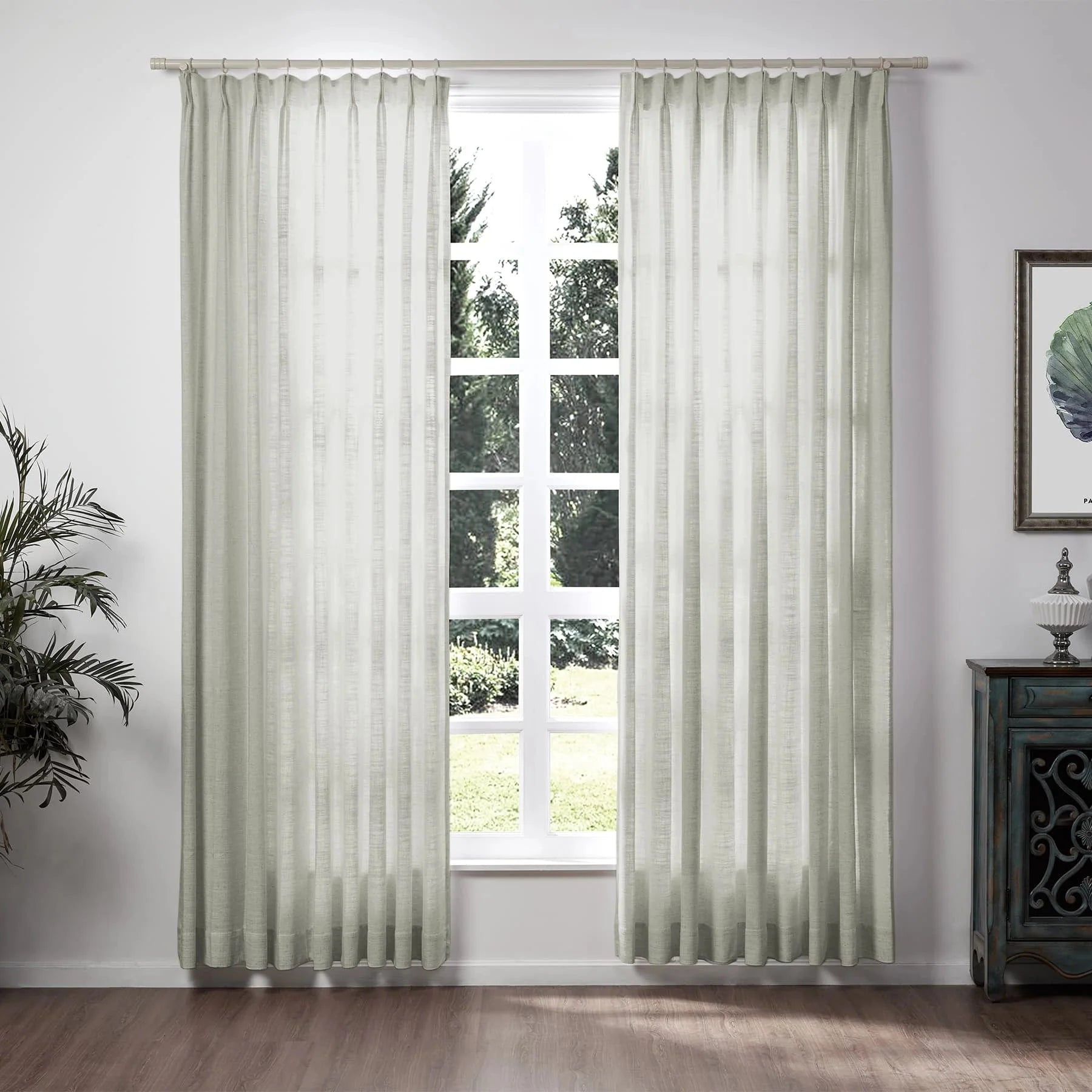 Linen Curtain Pleated Zoe