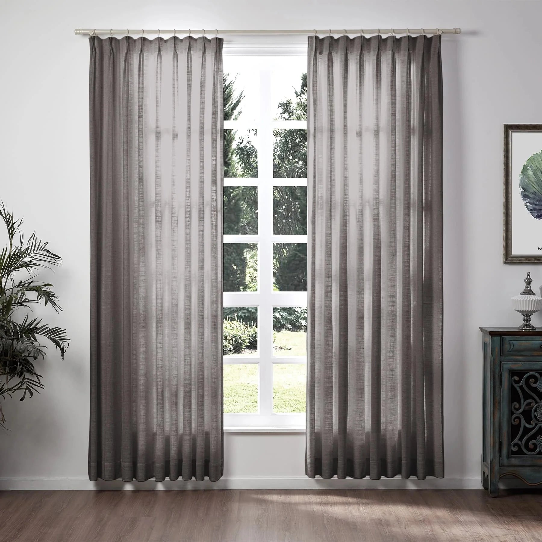 Linen Curtain Pleated Zoe