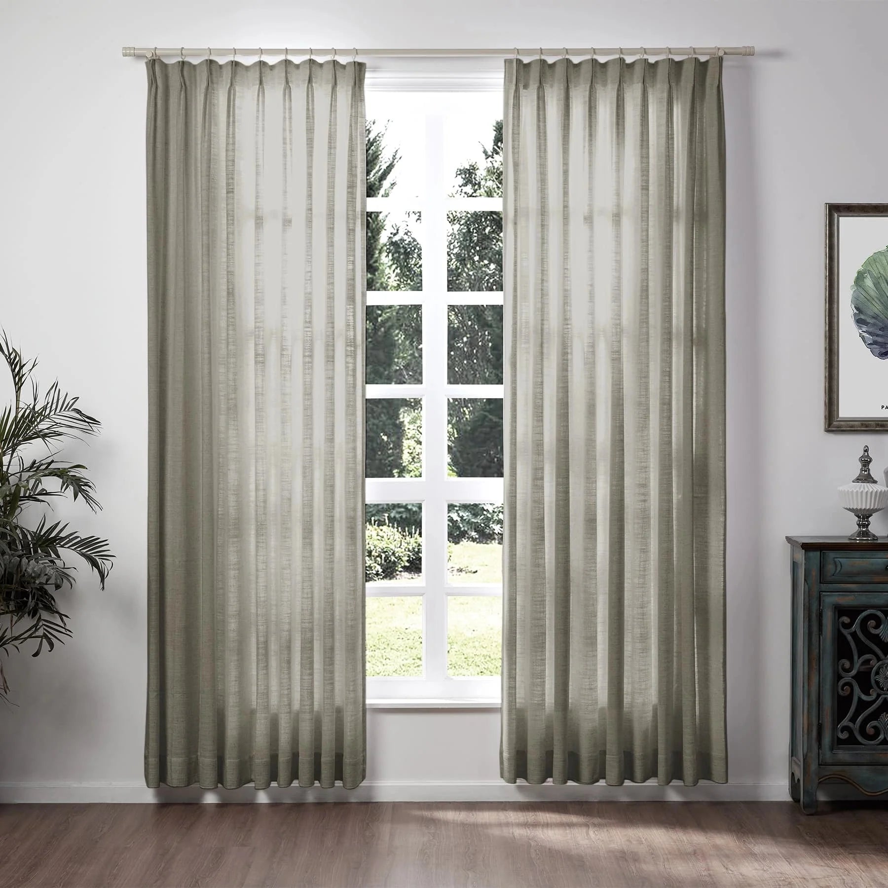 Linen Curtain Pleated Zoe