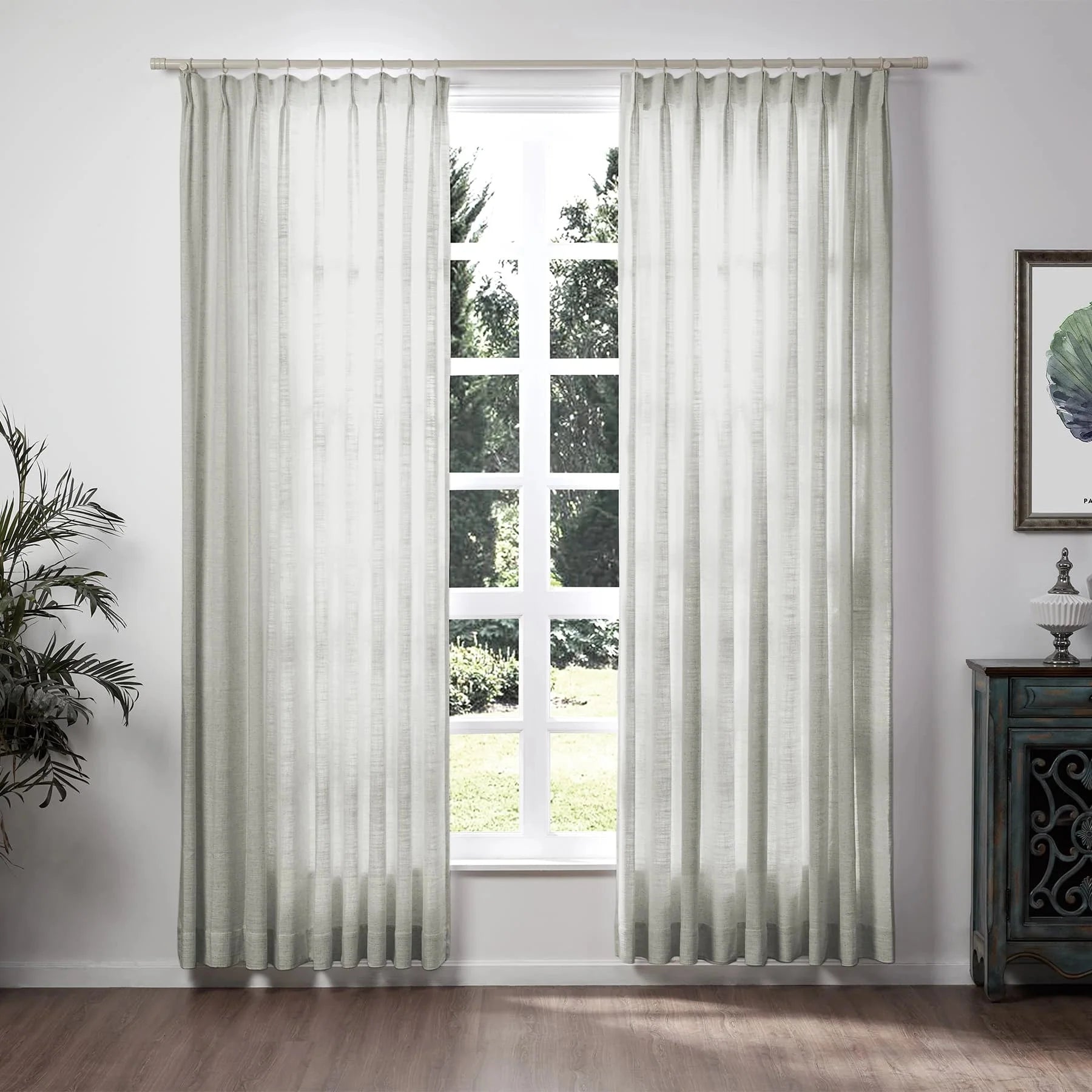 Linen Curtain Pleated Zoe