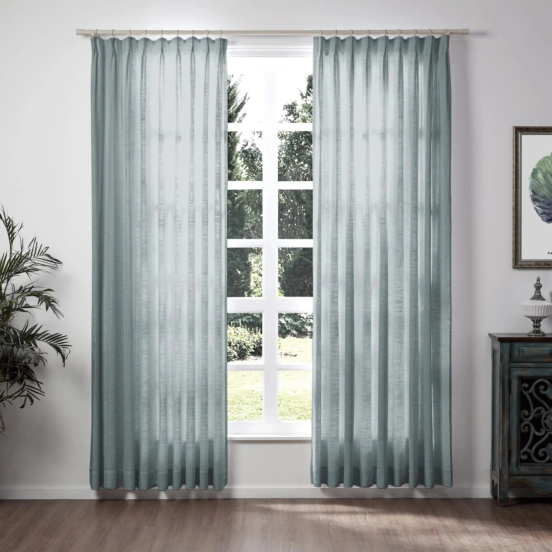 Linen Curtain Pleated Zoe