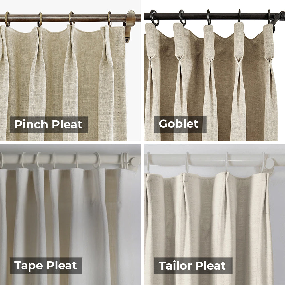 Premium Linen Cotton Curtain Pleated Aira