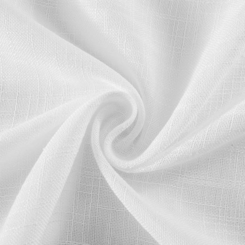 Linen Semi Sheer Curtains Pleated Ela