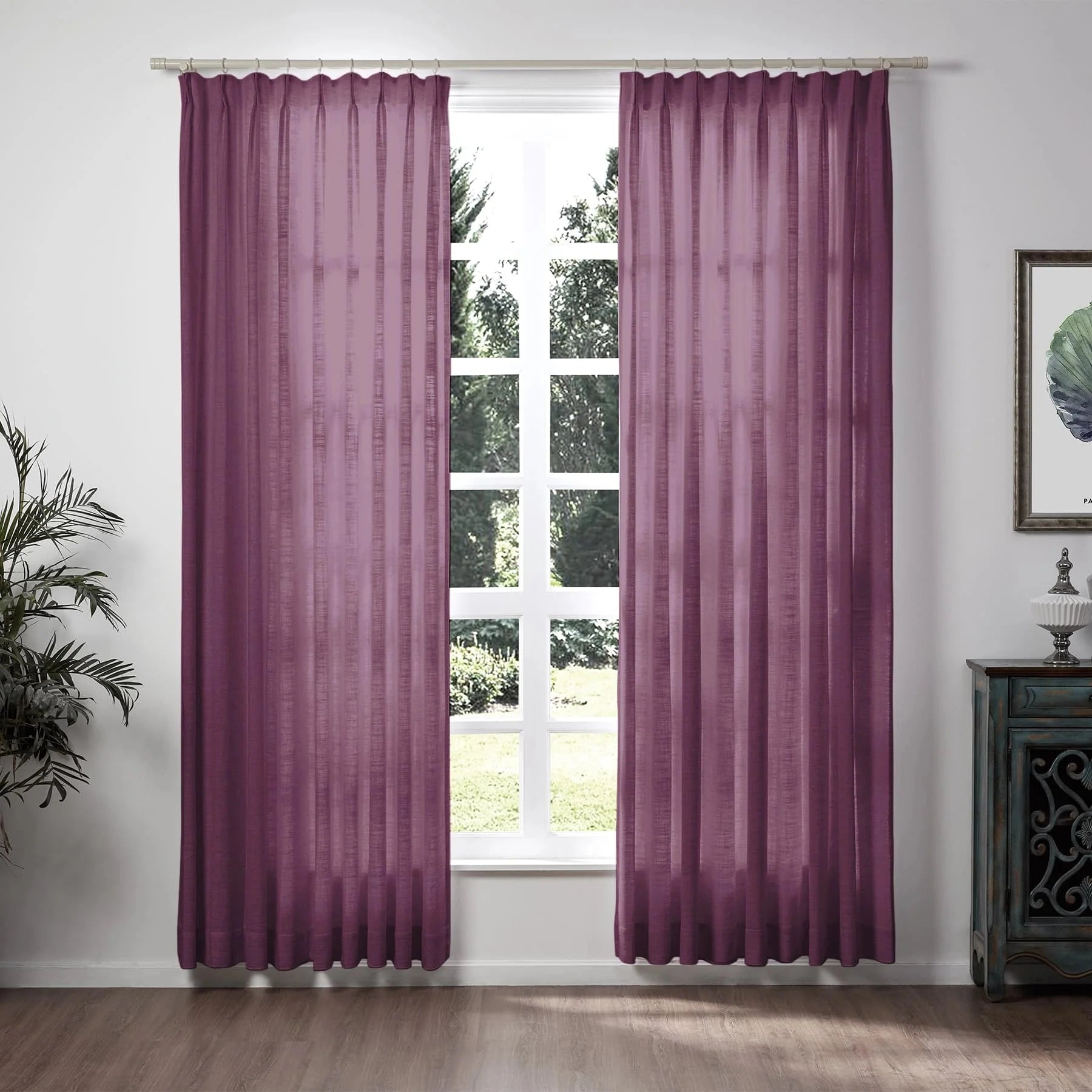 Linen Curtain Pleated Zoe