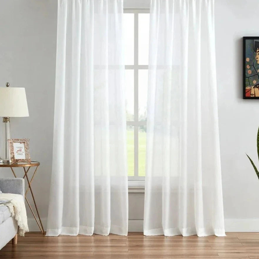 Herringbone Texture Semi Sheer Curtains Grommet Mina