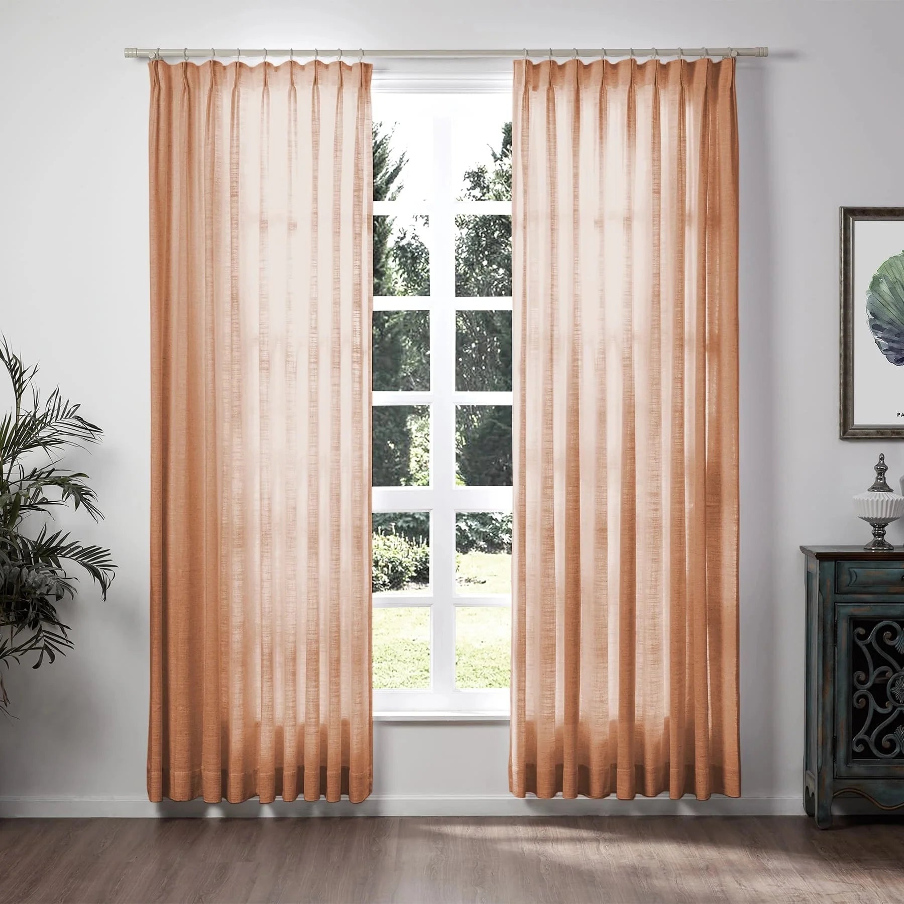 Linen Curtain Pleated Zoe