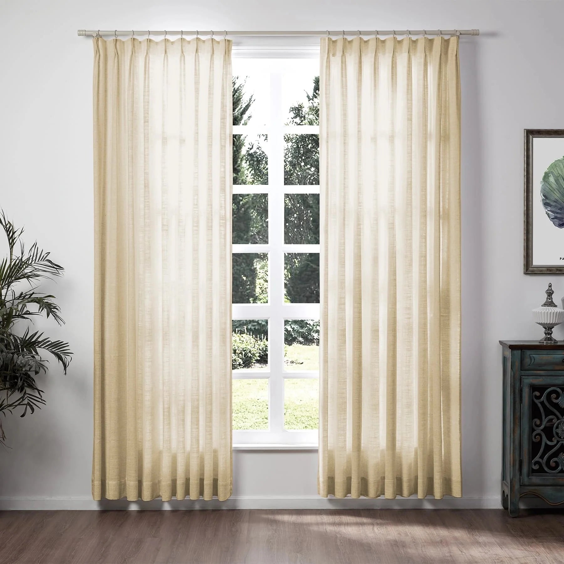 Linen Curtain Pleated Zoe