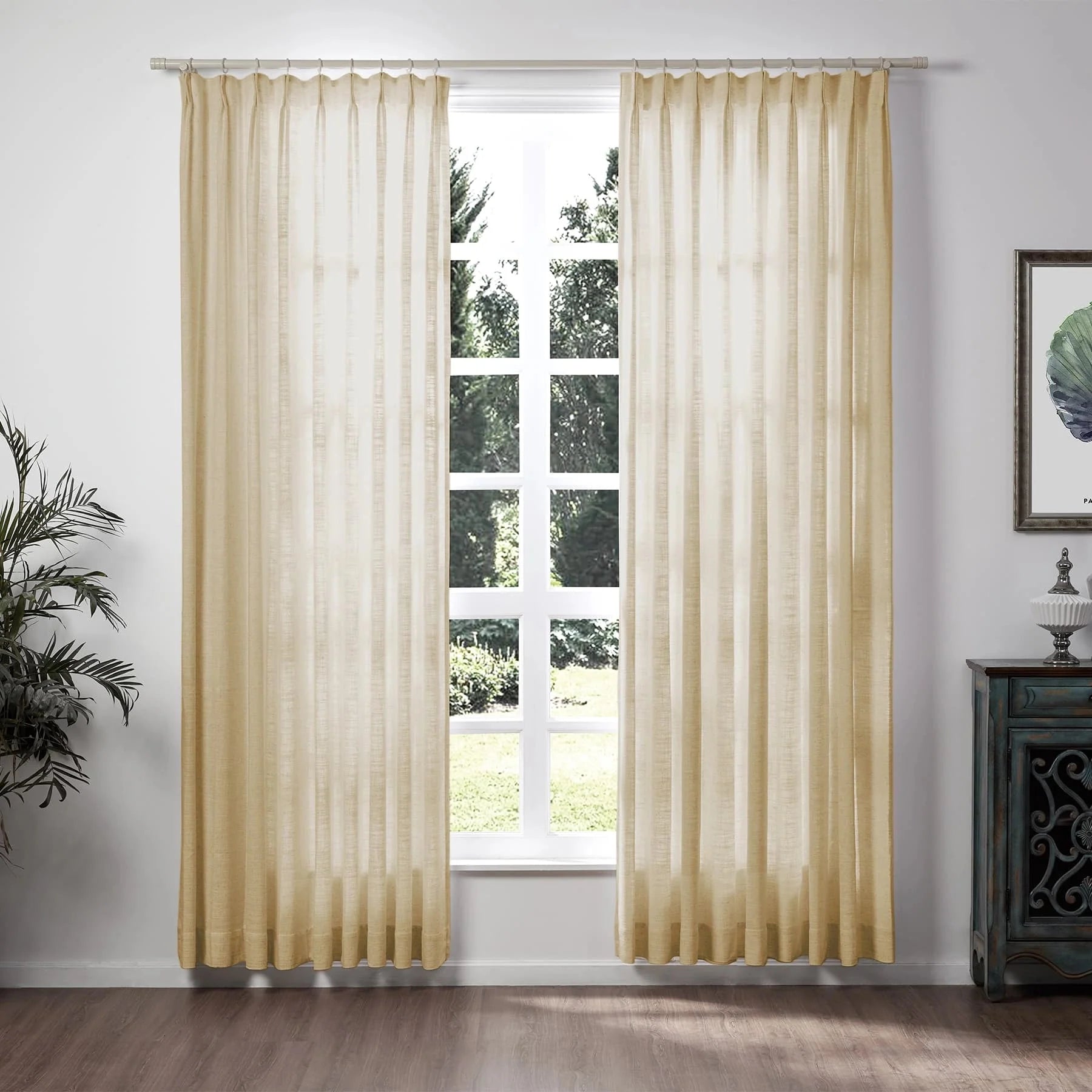 Linen Curtain Pleated Zoe