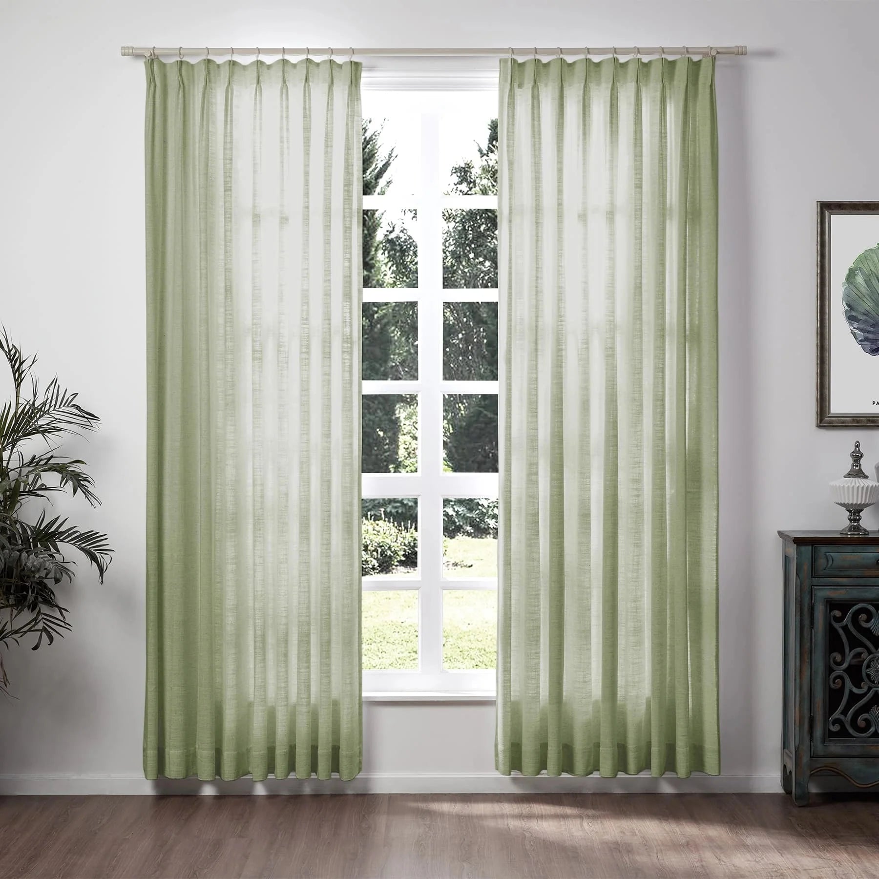 Linen Curtain Pleated Zoe