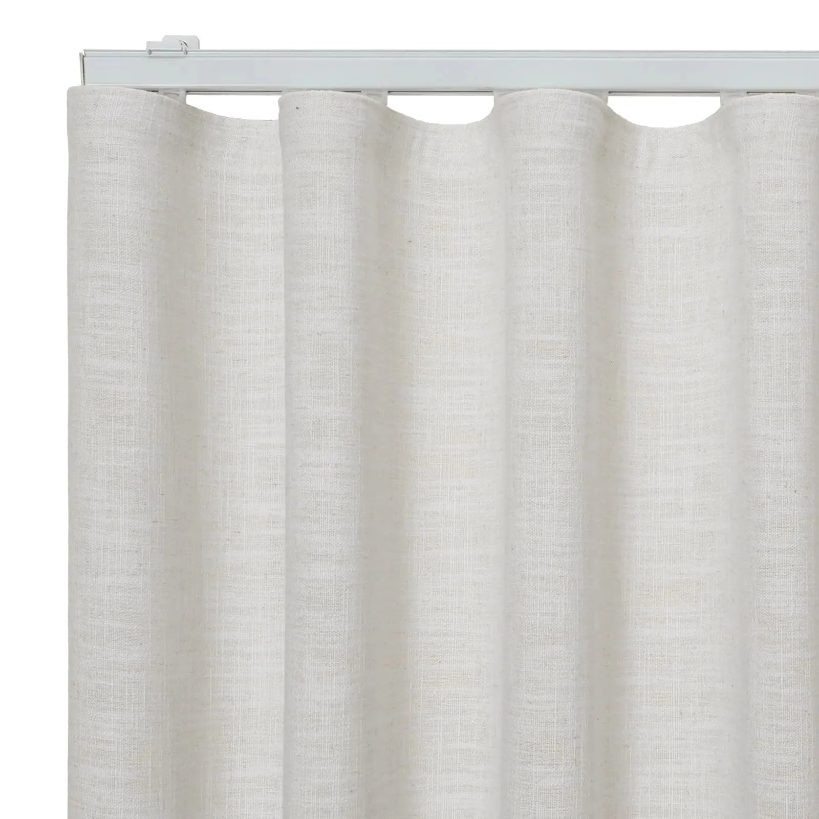 Linen Ripple Fold Drapery with Track Kit Zoe