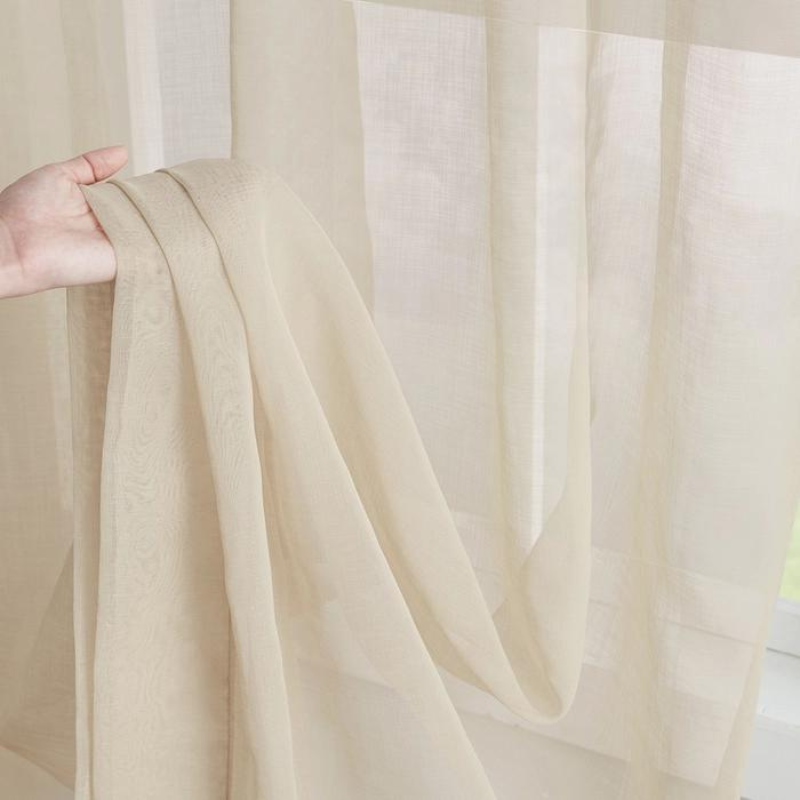 Light Sheer Curtains Grommet Snow