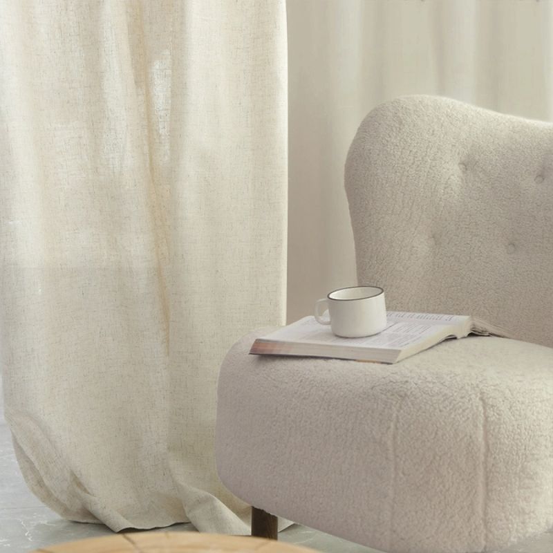 Linen Semi Sheer Curtains Soft Top Sora