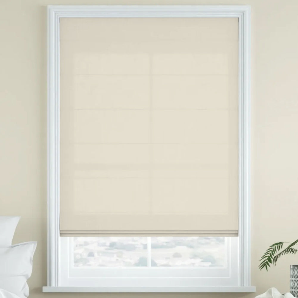 Aira Blackout Linen Cord Lift Roman Shade