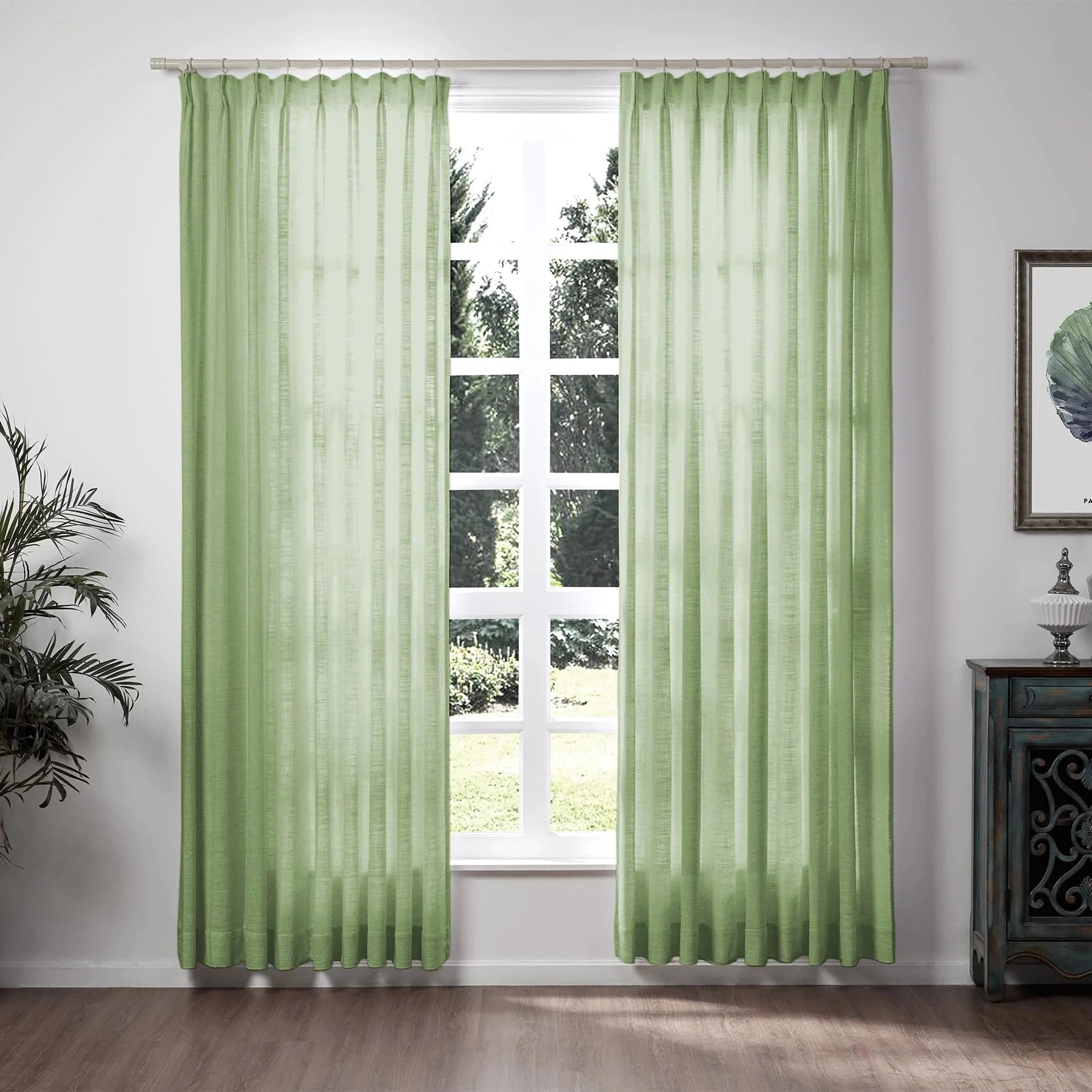 Linen Curtain Pleated Zoe