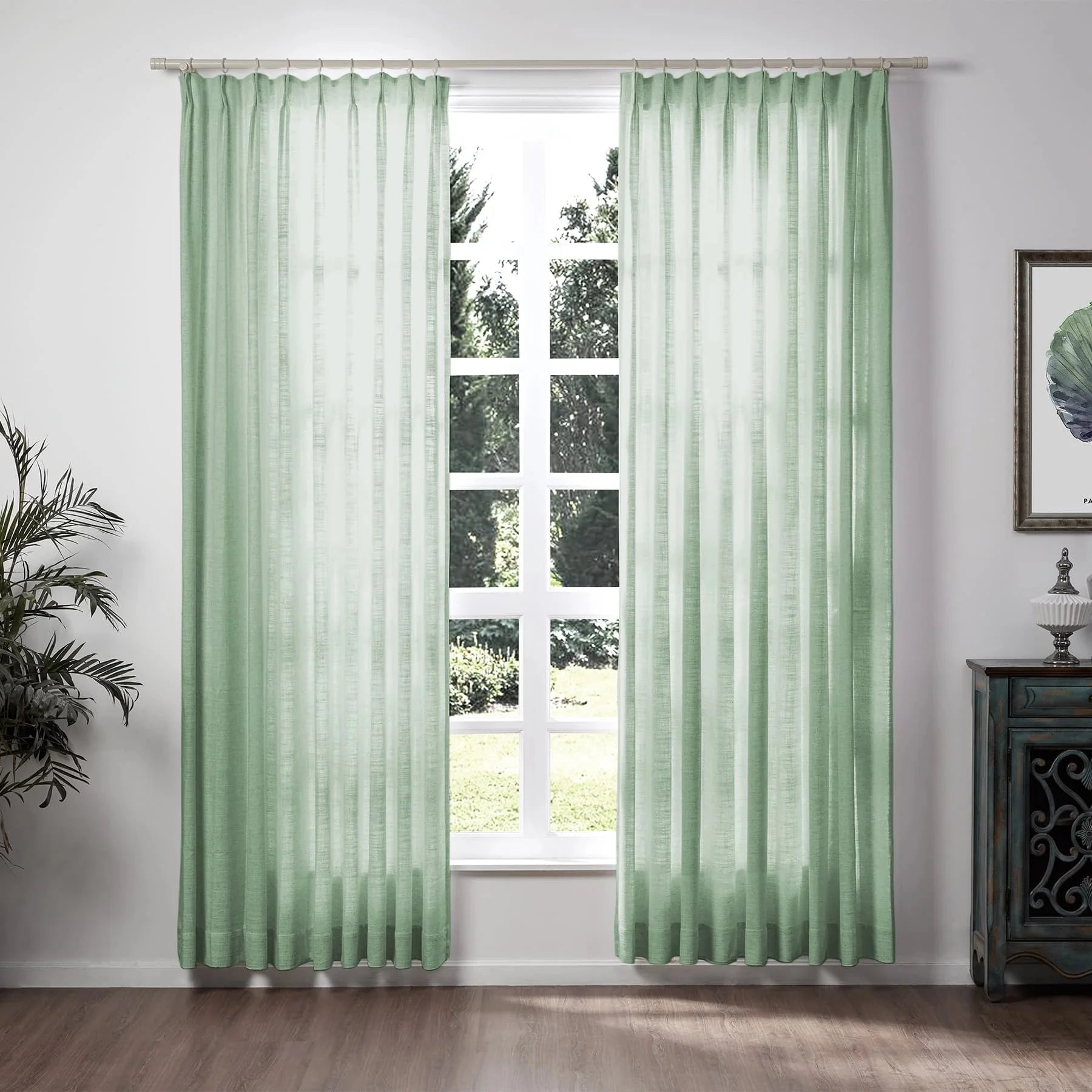 Linen Curtain Pleated Zoe