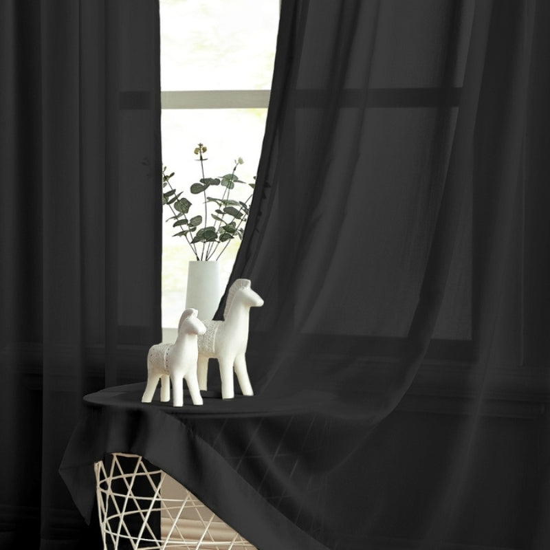 Solid Sheer Custom Curtains Pleated Mira