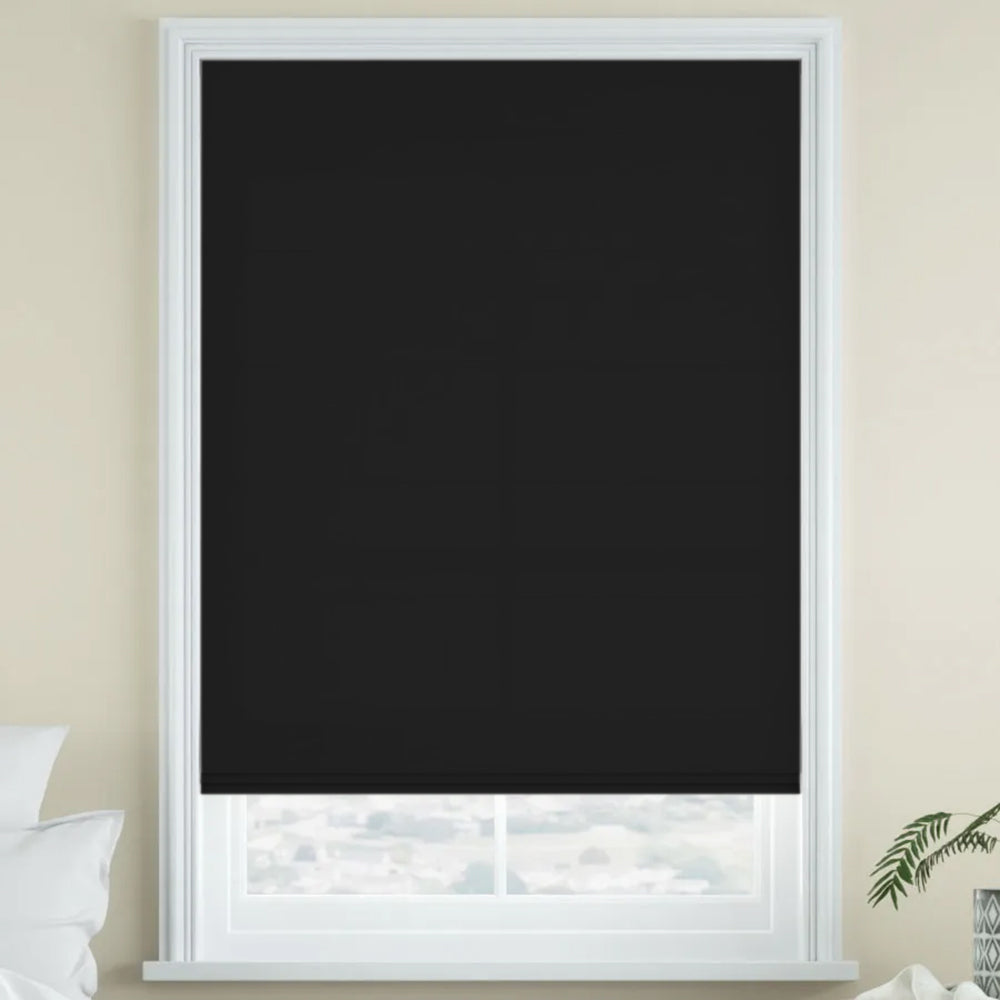 Aira Blackout Linen Cord Lift Roman Shade