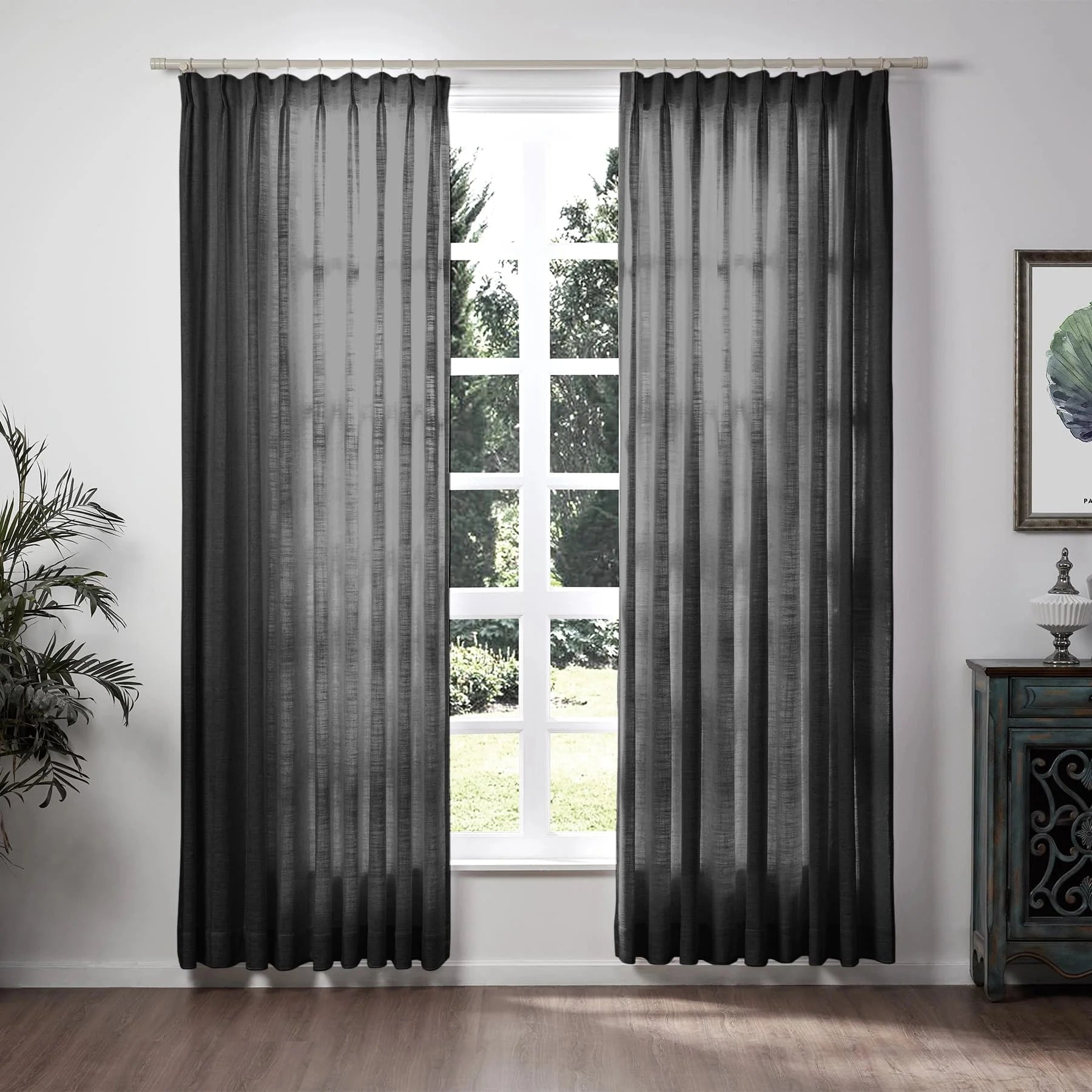 Linen Curtain Pleated Zoe