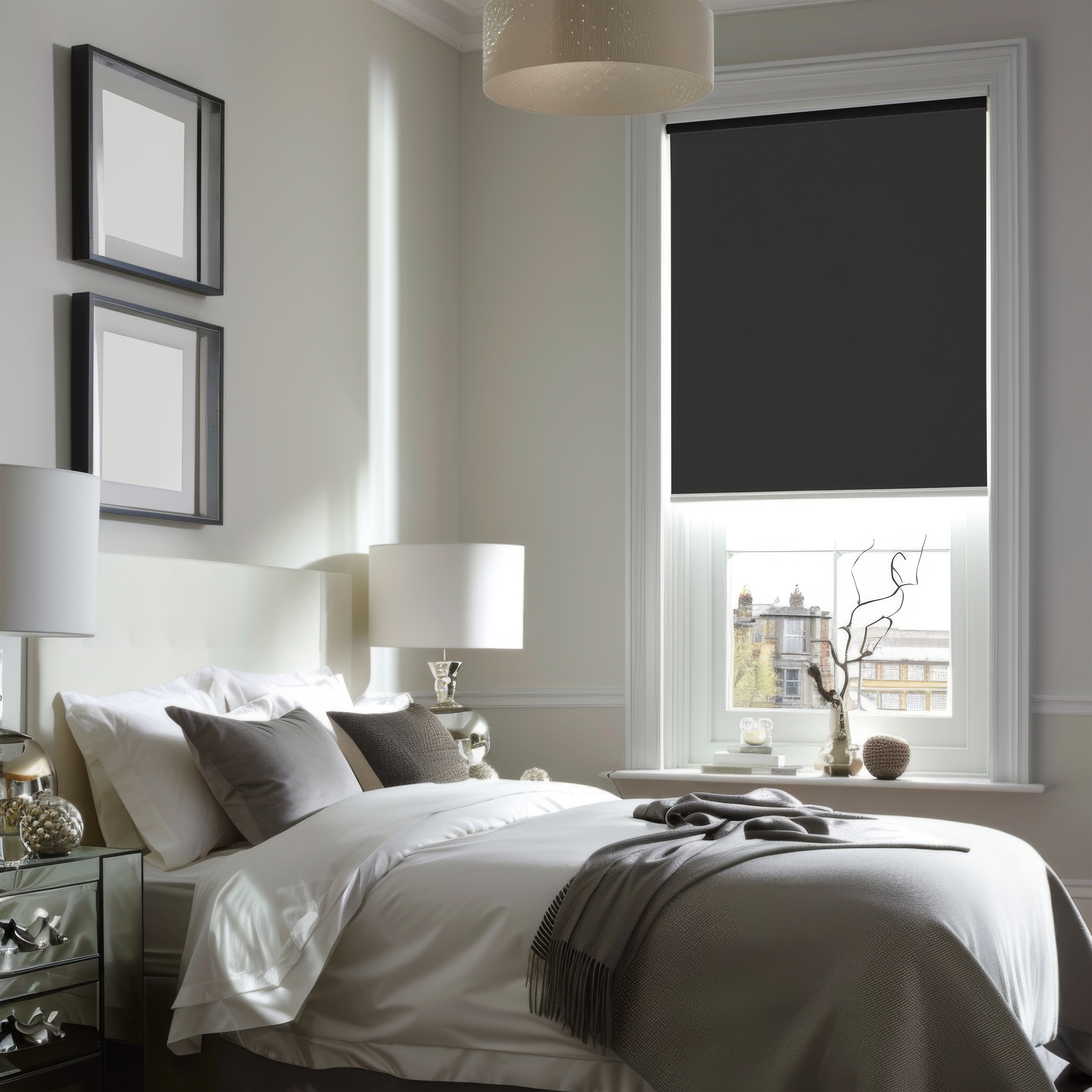 Leah Waterproof Motorized  Custom Blackout Roller Shades