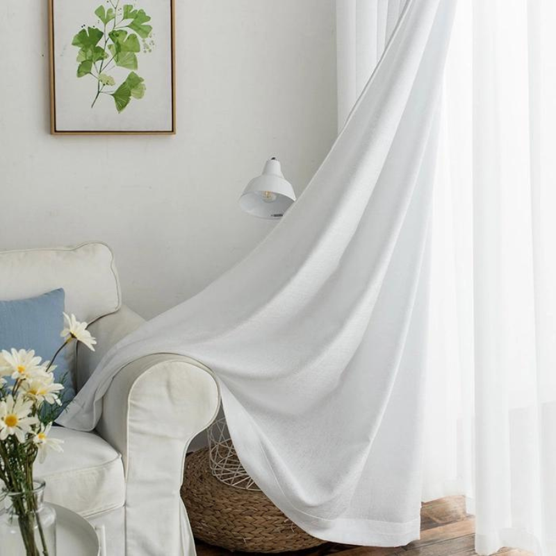 Semi Sheer Curtains Grommet Lila