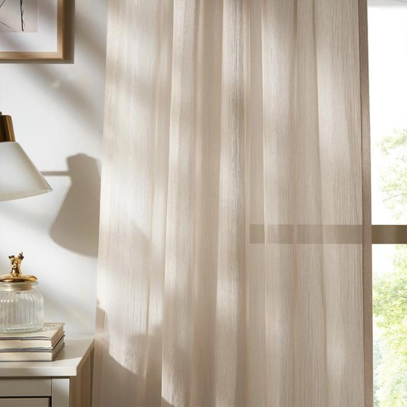 Streamer Shiny Sheer Curtains Soft Top Ivy