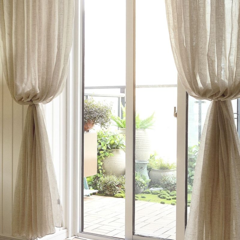 Linen Sheer Curtains Grommet Zola