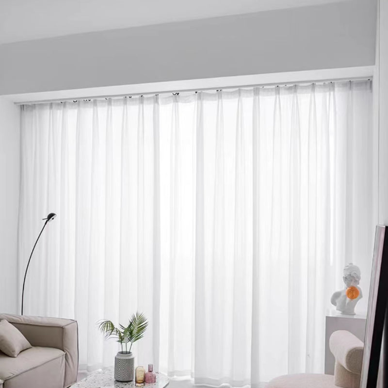 Track Kit Minimalist Sheer Curtain,Living Room Lumi