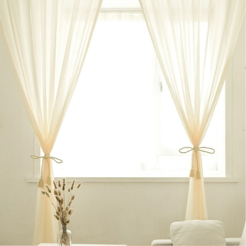 Solid Sheer Custom Curtains Soft Top Mira