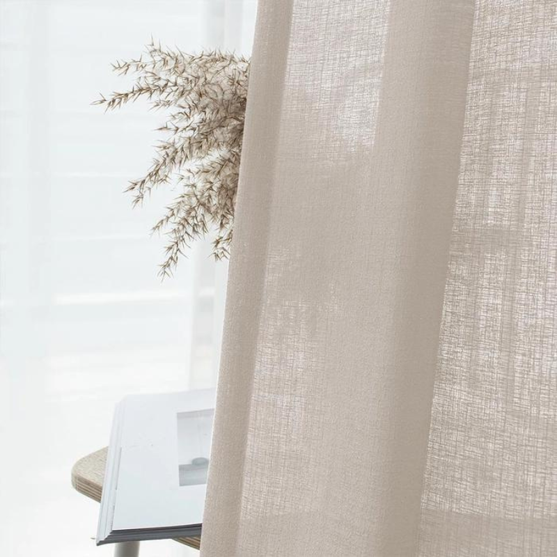 Semi Sheer Curtains Grommet Lila