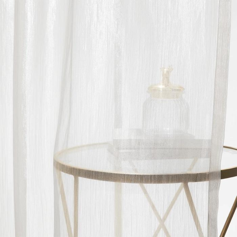 Streamer Shiny Sheer Curtains Pleated Ivy