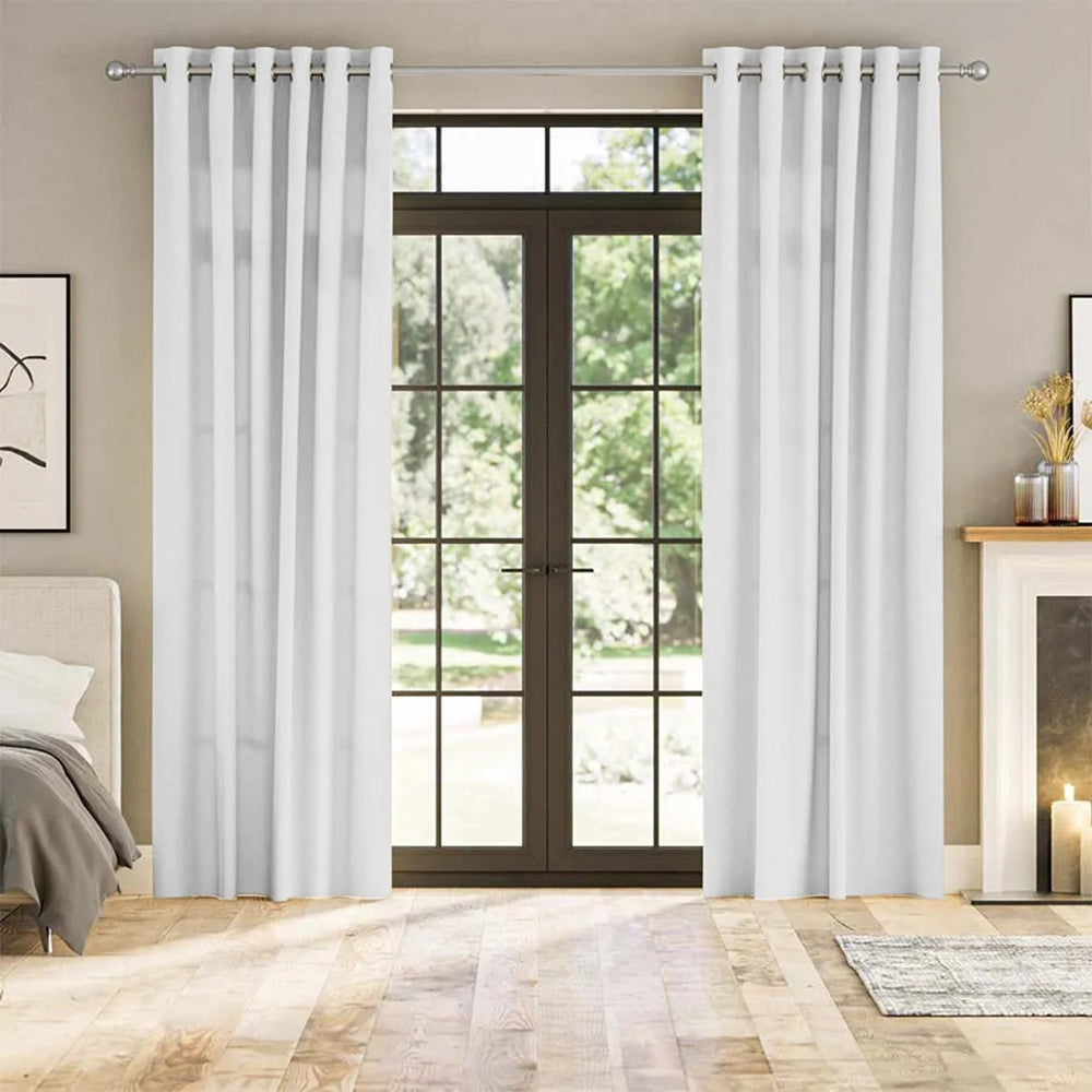 Velvet Minimalist Curtain Grommet Luna