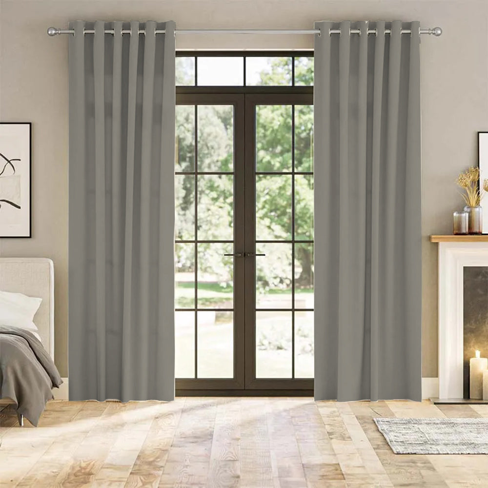 Velvet Minimalist Curtain Grommet Luna