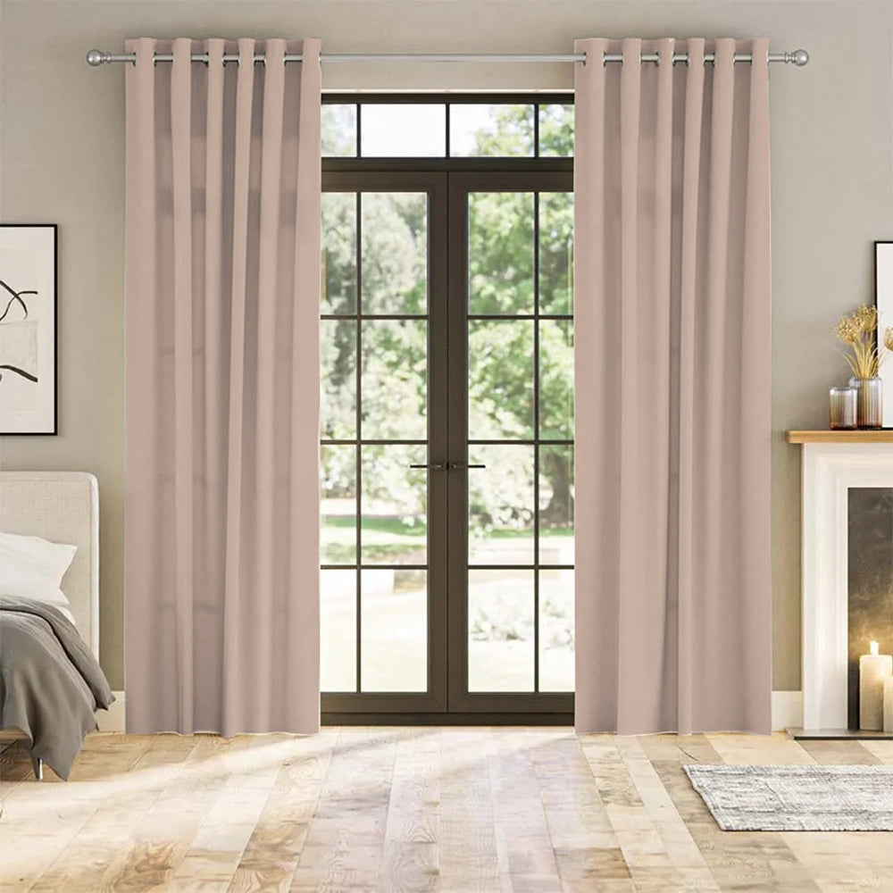 Velvet Minimalist Curtain Grommet Luna