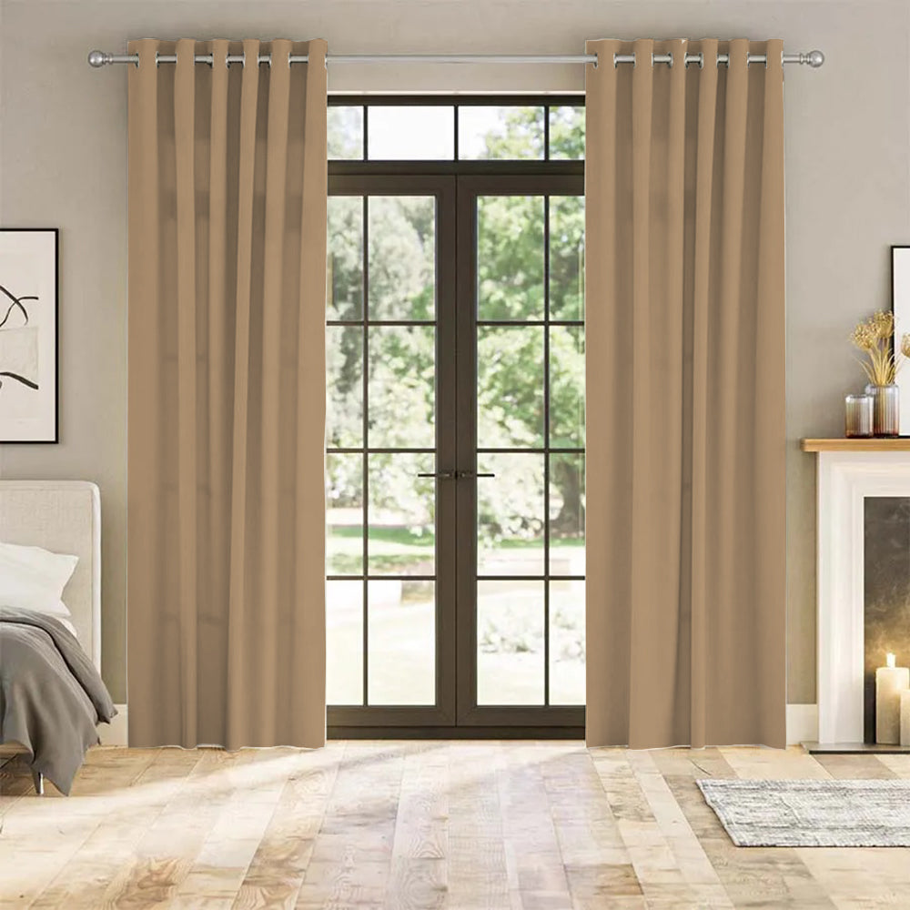 Velvet Minimalist Curtain Grommet Luna