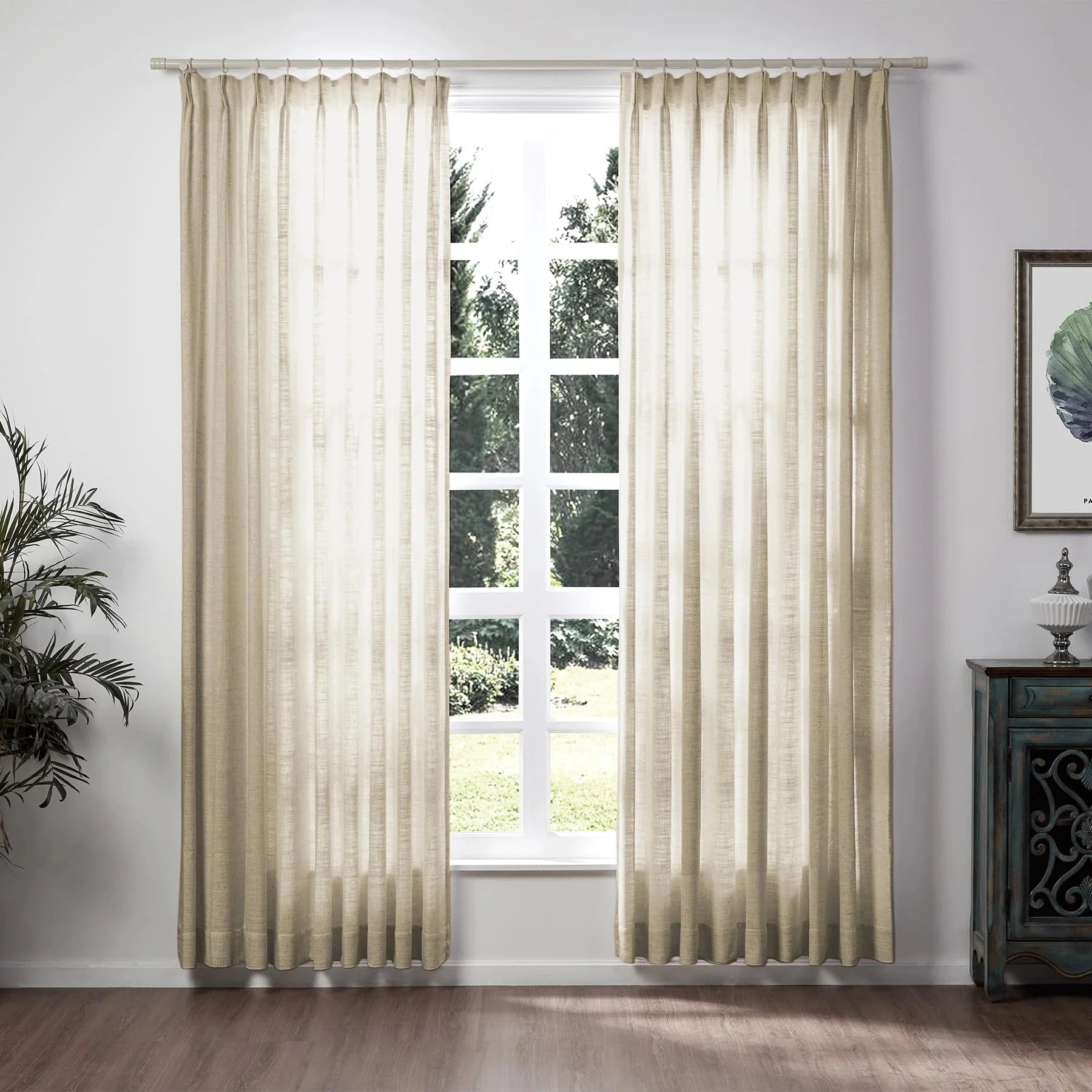 Linen Curtain Pleated Zoe