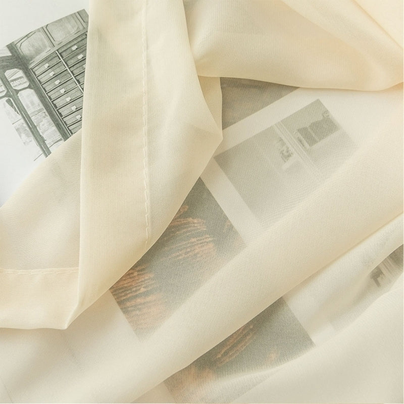 Solid Sheer Custom Curtains Pleated Mira