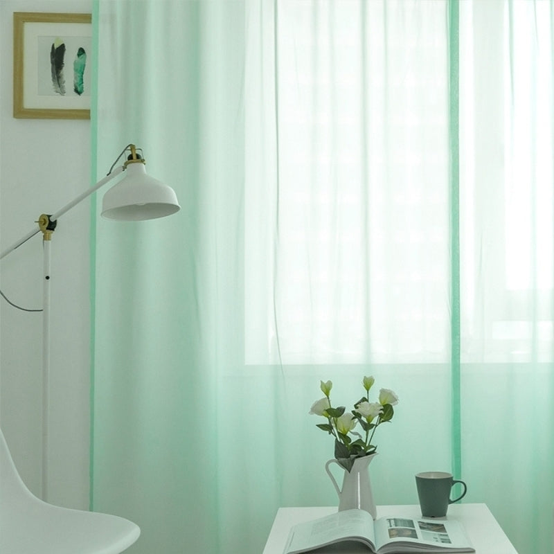 Solid Sheer Custom Curtains Soft Top Mira