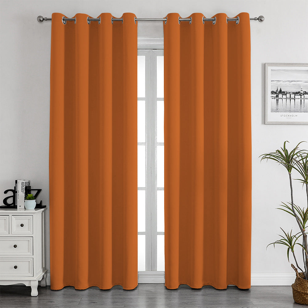 Velvet Minimalist Curtain Grommet Cloud